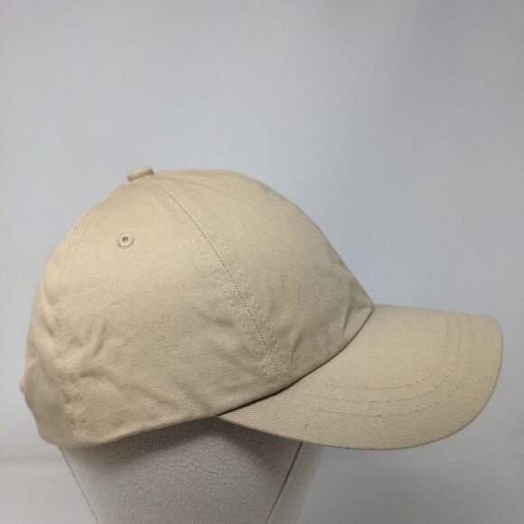 Unbranded Slideback Hat Tan One Size Adjustable Vent Holes 6 Panel Blank - Picture 4 of 7